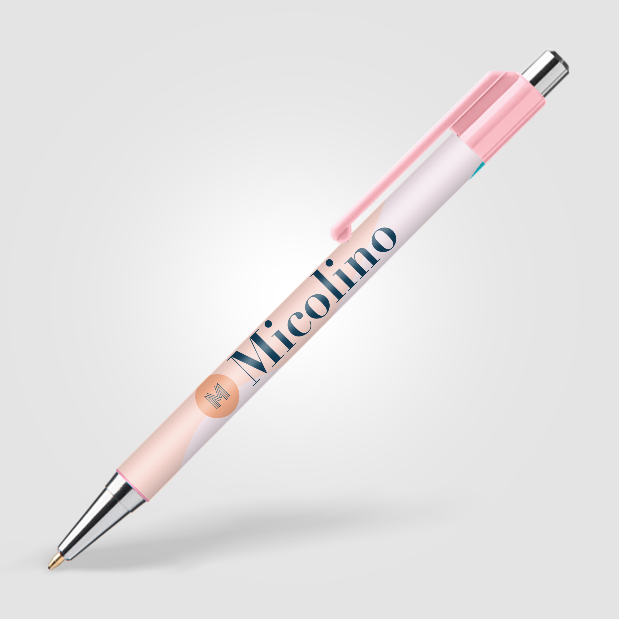 Stylo-bille plastique personnalisable Betty D Rose pale